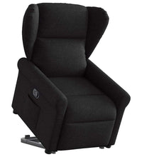 Relaxsessel mit Aufstehhilfe Schwarz Stoff