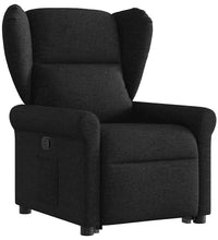 Relaxsessel mit Aufstehhilfe Schwarz Stoff