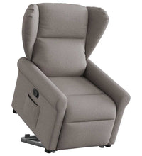 Relaxsessel mit Aufstehhilfe Taupe Stoff