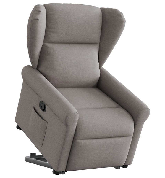 Relaxsessel mit Aufstehhilfe Taupe Stoff