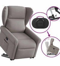 Relaxsessel mit Aufstehhilfe Taupe Stoff