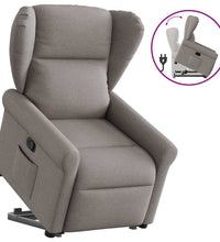 Relaxsessel mit Aufstehhilfe Taupe Stoff