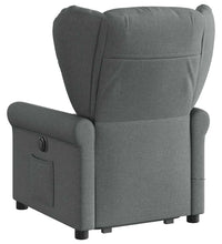 Massagesessel mit Aufstehhilfe Dunkelgrau Stoff