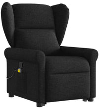 Massagesessel mit Aufstehhilfe Schwarz Stoff