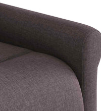 Massagesessel mit Aufstehhilfe Dunkelbraun Stoff