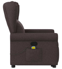 Massagesessel mit Aufstehhilfe Dunkelbraun Stoff