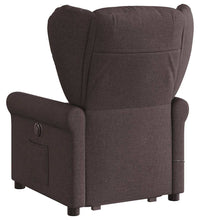 Massagesessel mit Aufstehhilfe Dunkelbraun Stoff