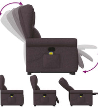 Massagesessel mit Aufstehhilfe Dunkelbraun Stoff