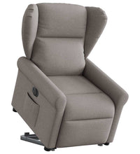 Relaxsessel mit Aufstehhilfe Elektrisch Taupe Stoff