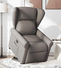 Relaxsessel mit Aufstehhilfe Elektrisch Taupe Stoff