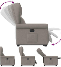 Relaxsessel mit Aufstehhilfe Elektrisch Taupe Stoff