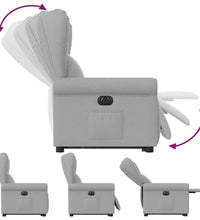 Relaxsessel mit Aufstehhilfe Elektrisch Wolkengrau Stoff