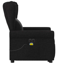 Elektrischer Massagesessel mit Aufstehhilfe Schwarz Stoff