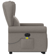 Elektrischer Massagesessel mit Aufstehhilfe Taupe Stoff