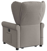 Elektrischer Massagesessel mit Aufstehhilfe Taupe Stoff