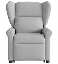 Massagesessel mit Aufstehhilfe Elektrisch Wolkengrau Stoff