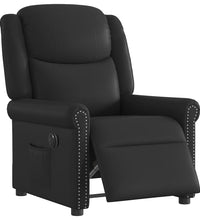 Relaxsessel Elektrisch Glänzend Schwarz Kunstleder