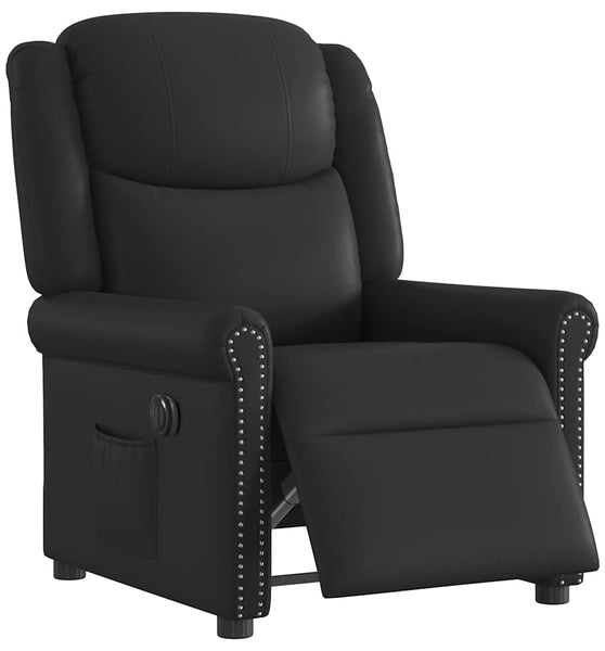 Relaxsessel Elektrisch Glänzend Schwarz Kunstleder