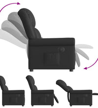 Relaxsessel Elektrisch Glänzend Schwarz Kunstleder