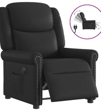 Relaxsessel Elektrisch Glänzend Schwarz Kunstleder