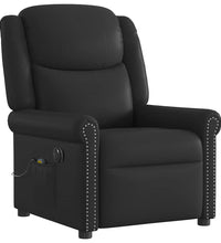 Relaxsessel Massage Elektrisch Glänzend Schwarz Kunstleder