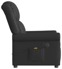 Relaxsessel Massage Elektrisch Glänzend Schwarz Kunstleder