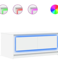 LED-Couchtisch Weiß Holzwerkstoff