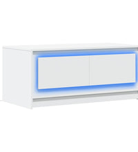 LED-Couchtisch Weiß Holzwerkstoff