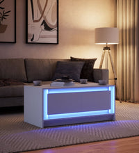 LED-Couchtisch Weiß Holzwerkstoff