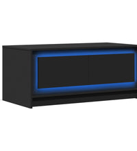 LED-Couchtisch Schwarz Holzwerkstoff