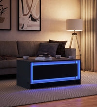 LED-Couchtisch Schwarz Holzwerkstoff