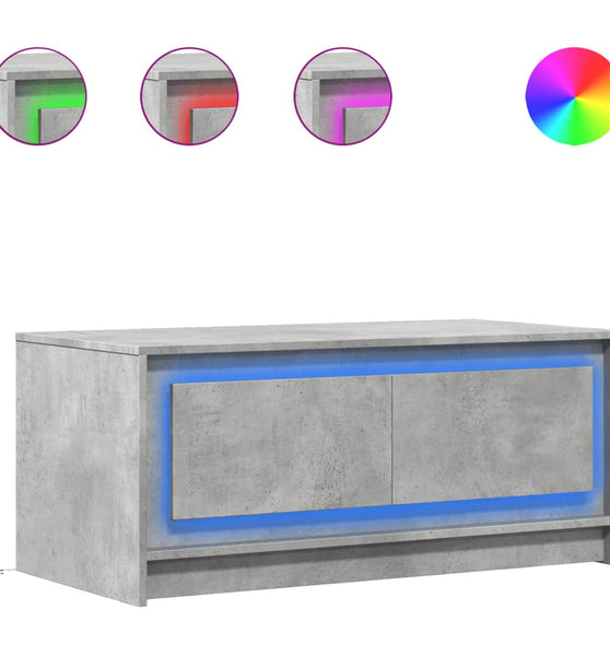 LED-Couchtisch Betongrau Holzwerkstoff