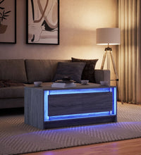 LED-Couchtisch Grau Sonoma Holzwerkstoff