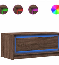 LED-Couchtisch Braun Eichen-Optik Holzwerkstoff