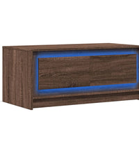 LED-Couchtisch Braun Eichen-Optik Holzwerkstoff