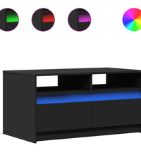 LED-Couchtisch Schwarz Holzwerkstoff