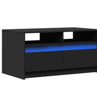 LED-Couchtisch Schwarz Holzwerkstoff