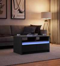 LED-Couchtisch Schwarz Holzwerkstoff
