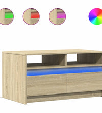 LED-Couchtisch Sonoma-Eiche Holzwerkstoff