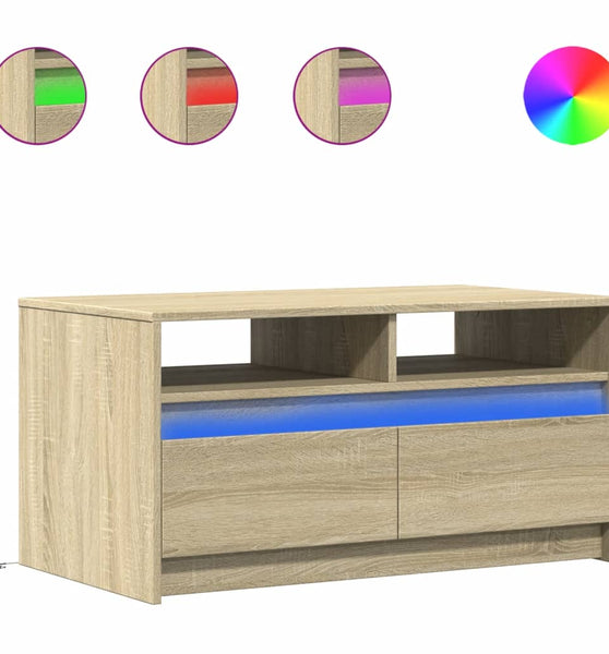 LED-Couchtisch Sonoma-Eiche Holzwerkstoff