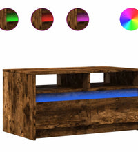 LED-Couchtisch Räuchereiche Holzwerkstoff