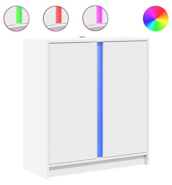 LED-Sideboard Weiß 77x34x85 cm Holzwerkstoff