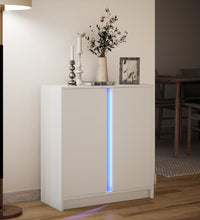 LED-Sideboard Weiß 77x34x85 cm Holzwerkstoff