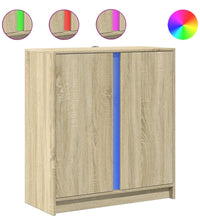 LED-Sideboard Sonoma-Eiche 77x34x85 cm Holzwerkstoff