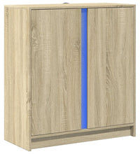 LED-Sideboard Sonoma-Eiche 77x34x85 cm Holzwerkstoff