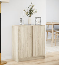 LED-Sideboard Sonoma-Eiche 77x34x85 cm Holzwerkstoff