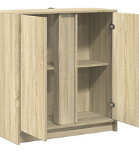 LED-Sideboard Sonoma-Eiche 77x34x85 cm Holzwerkstoff