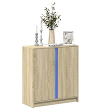 LED-Sideboard Sonoma-Eiche 77x34x85 cm Holzwerkstoff