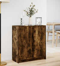 LED-Sideboard Räuchereiche 77x34x85 cm Holzwerkstoff