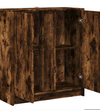 LED-Sideboard Räuchereiche 77x34x85 cm Holzwerkstoff